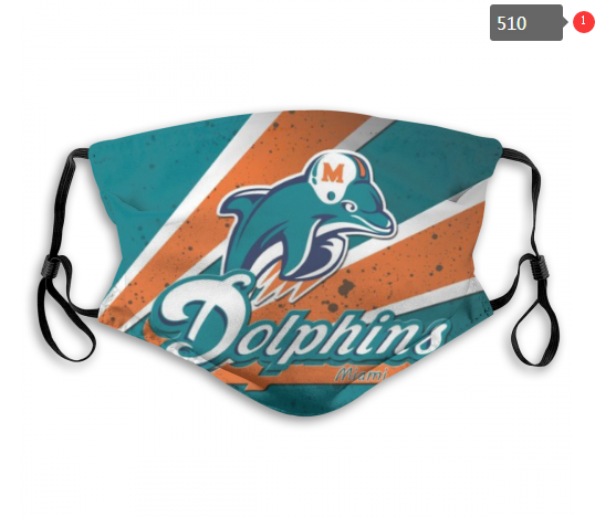 NFL Miami Dolphins #7 Dust mask with filter->nfl dust mask->Sports Accessory